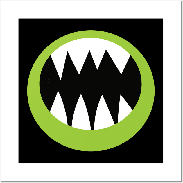 Halloween Scary Mouth Wall Art by koolteas